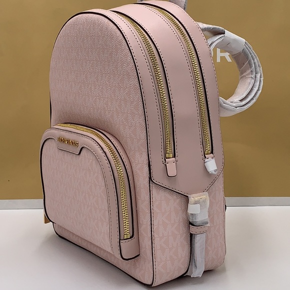 MICHAEL KORS JAYCEE MEDIUM BACKPACK LIGHT POWDER BLUSH SIGNATURE COLOR - Picture 7 of 16